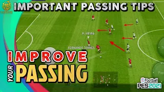IMPROVE YOUR PASSING SKILLS | IMPORTANT PASSING TIPS | PES 2021 MOBILE