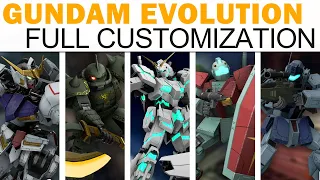 GUNDAM EVOLUTION Customization (All Units, Full Customization, Skin Options, Weapons, Intros, More!)