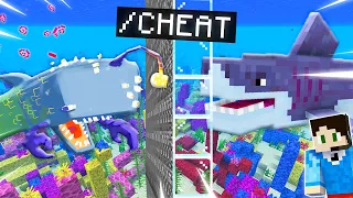 I Secretly CHEATED in a Minecraft UNDERWATER MOB BATTLE Competition!