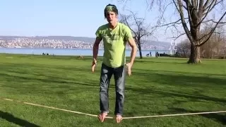 Slackline-Tutorial: Standing in Exposure