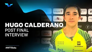 Hugo Calderano Post Final Interview | WTT Contender Doha 2023