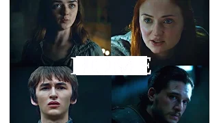 Jon, Sansa, Arya & Bran | Home