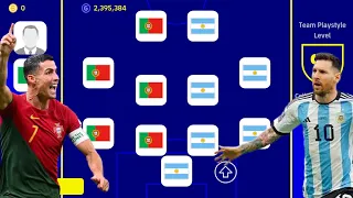 PORTUGAL X ARGENTINA!! 😱😱 BEST SPECIAL SQUAD BUILDER!! EFOOTBALL 2023 MOBILE