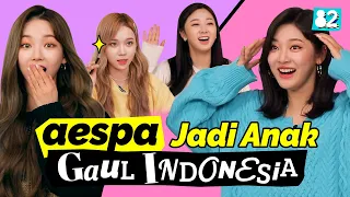 Kehebohan aespa menebak bahasa Indonesia!ㅣGTBIW w/ aespa