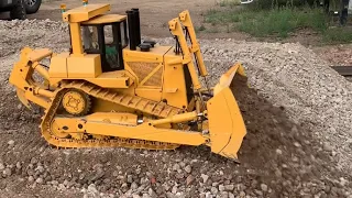 King of the mountain. Bulldozer DXR2 pushing large amounts of gravel & steep climbs. Rc construction