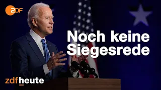 US-Wahl: Joe Biden ist siegessicher, Donald Trump will klagen