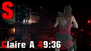 [OLD WR] Claire A SpeedRun 49:36 RE2 Remake | Standard | NG | 120FPS