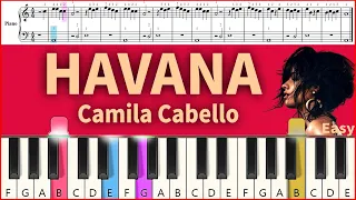 Havana Camila Cabello Very EASY Piano Tutorial