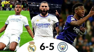 Real Madrid 6 x 5 Manchester City (INSANE COMEBACK) | UEFA 2022 | Extended Goals & Highlights