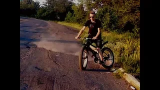 FatBike drift №1. Закат. Валим боком на велике.