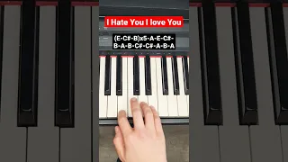 I Hate You I love You Gnash - piano tutorial