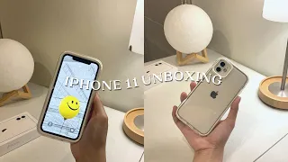 iphone 11 unboxing in 2022 (white, 128gb) | minimal phone cases, camera test