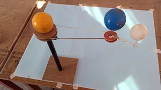 How to make sun, earth and moon system DIY orrery