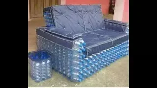 Sofa made from recycled plastic bottles | Best Amazing Creative ideas Plastic Bottle Sofa