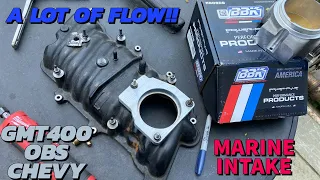 SBC Vortec Marine Intake & BBK Throttle Body Prep GMT400 OBS Chevy