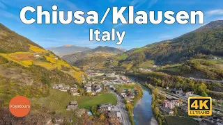 Chiusa/Klausen - A Fairytale Village in the Italian Alps - Walking Tour (4K UHD)