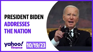 President Biden addressed the nation, underscoring support for Israel and Ukraine