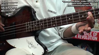 SUMMERTIME BLUES Bass Guitar Lesson Eddie Cochran 1958  @ericblackmonmusicbass9175