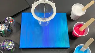 First Time Acrylic Pouring using a Pendulum Swing- Fluid Art Painting