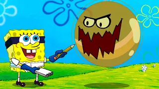 Спанч Боб Квадратные Штаны #10 Губка Боб и Сквидвард в SpongeBob's Game Frenzy с Кидом на крутилкины
