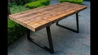 Reclaimed barnwood dining table