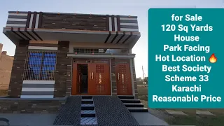 Park Facing 120 Sq Yards House for Sale in Karachi | Scheme 33 | Best Society | Vlog-47 | #house