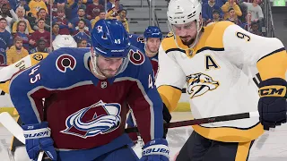 Colorado Avalanche vs Nashville Predators - NHL Playoffs 5/5/2022 Full Game 2 Highlights - NHL 22