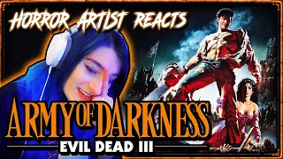 ARMY OF DARKNESS - FIRST TIME WATCHING | review / reaction | EXCITED FOR STOP MOTION SKELETONS!