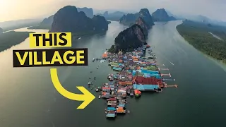 We visited this FLOATING VILLAGE in Thailand 🇹🇭