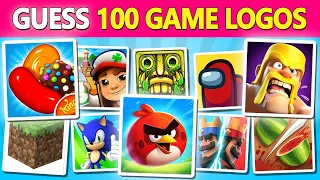 Guess 100 MOBILE GAMES Logo Quiz 💯😎 5 seconds per Question