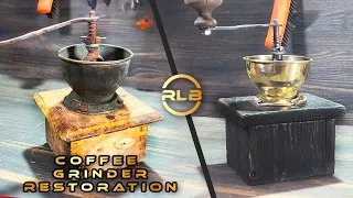 Old Brass&Wood Coffee Grinder Restoration | See the Result