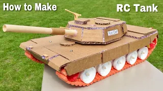 Cardboard crafts: How to Make a Tank - Remote Controlled Tank - M1 Abrams - INCREDIBLE INVENTION