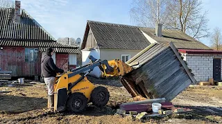 Купили дом в деревне! Вывозим мусор с участка! Сносим туалет! Наша ферма! Жизнь простых людей!