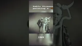 An original video of Pablo Picasso at work painting a "Bull" ; 1949