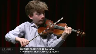 Jacques Forestier performs Wieniawski's Etude-Caprice Op. 18, No. 2