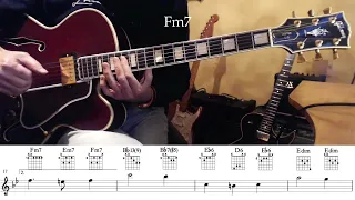 SOMEDAY MY PRINCE WILL COME - Jazz Guitar version - chord diagrams