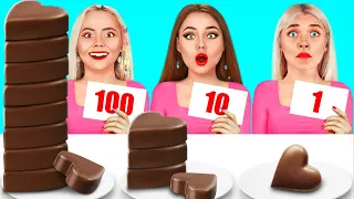 100 Layers of Food Challenge | Funny Moments with Chocolate by RATATA POWER