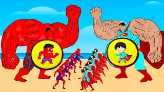 Evolution Of HULK FIRE Family Vs SUPER-MAN ICE Family : Who Is The King Of Super Heroes ?