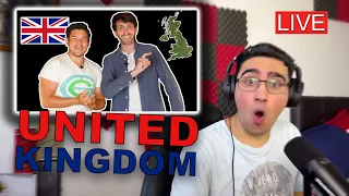 Mexican Guy reacts to Geography now United Kingdom LIVE