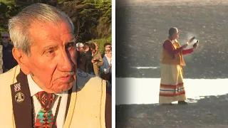 Native American WWII Veteran Performs Sage Ritual at Normandy