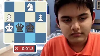 Mishra Declines Draw & Sacrifices the Queen With 1.8 Seconds Left