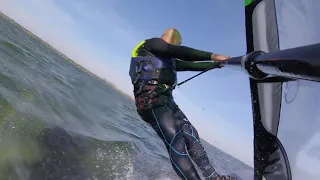 Windsurf cruising Ouddorp haven