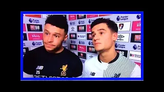 Alex oxlade-chamberlain leaps to the defence of teammate philippe coutinho