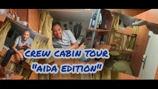 Crew Cabin Tour "a.i.d.a cruise ship" c-man stories part 7. | Lee Moto