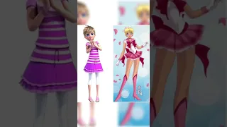 Miraculous Heroines as Sailor Moon #shorts #miraculous