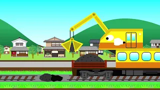 踏切アニメ・はたらく変形電車　| Transformer train for Kids