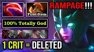 THE 1 CRIT QUEEN IS BACK First Item Fury 100% Totally Destroyed + Insane Farm Phantom Assassin DotA