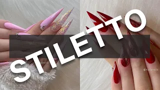 STILETTO NAILS 😱 Acrylic Nails Tutorial 💅 Nail Art Designs Compilation