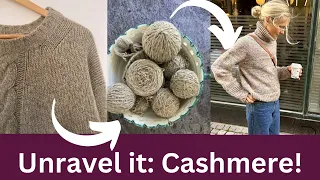 Recycling a Thrifted Sweater for Yarn 🧶 🧶 🧶 500gms pure cashmere!