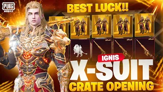 😱 OP LUCK IGNIS X SUIT CRATE OPENING BGMI/PUBG FREE X SUIT